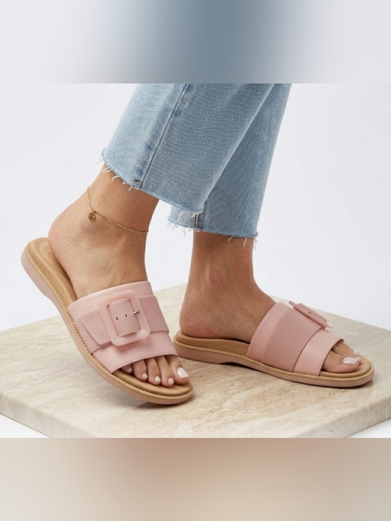 Reef Shoes - NEW! REEF Women's Pink Slide Sandals with Decorative Buckle sz 8 NWT Price firm